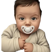 baby boy with pacifier sticker