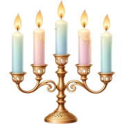 Pastel Victorian candles sticker