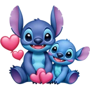 Stitch in love  sticker