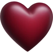 Burgundi heart sticker