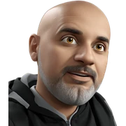 bald man with facial hair sticker