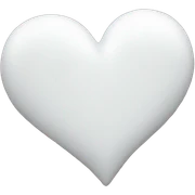 White heart  sticker