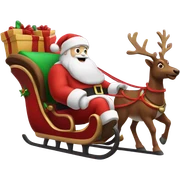 Santa and his sleigh sticker