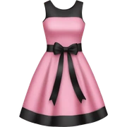 Pink black dress with ribbon sticker