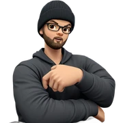 bearded boy in beanie indoors sticker