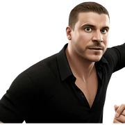 male portrait with black shirt sticker