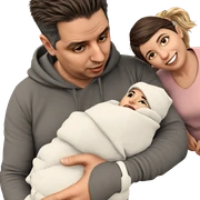 realistic portrait of couple sticker