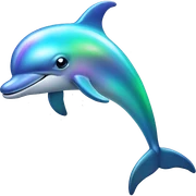 Iridescent dolphin sticker