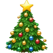 christmas tree with decorations  sticker