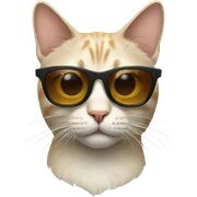 Cat with sunglasses sticker