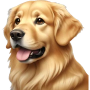 golden retriever  sticker