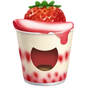frutilla con crema sticker