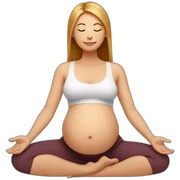 Pregnant yoga sticker