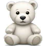 Aestethic white teddy bear sticker