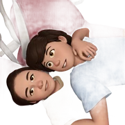 siblings relaxing together sticker