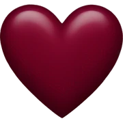 burgundy heart sticker