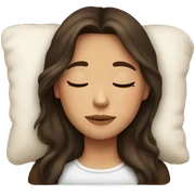Brunette girl sleeping sticker