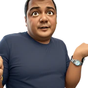 male portrait with wristwatch sticker