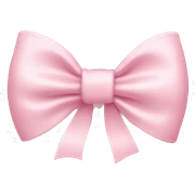 light pink bow on light pink bow sticker