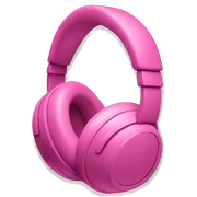 Pink headphones  sticker