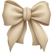 Beige bow sticker