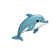 doplhin in a baby blanket sticker