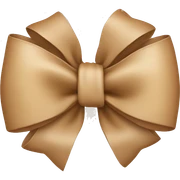 Tan bow sticker