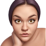 realistic portrait of girl sticker