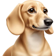 English cream dachshund sticker