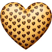 Leopard print heart sticker