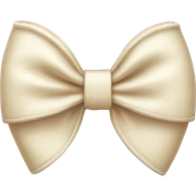 cream bow  sticker