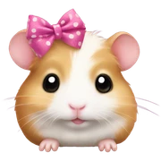 Cute hamsters with cute bow in his head sticker