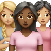three girls sticker