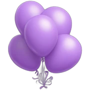 Lilac Baloons 4K sticker