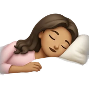 Brunette girl sleeping sticker