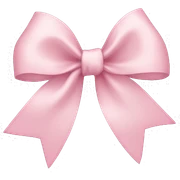 light pink ribbon bow sticker