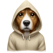 Dog wearing a hoodie  sticker