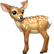 fawn with snow on it’s back  sticker