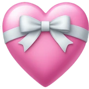 Pink heart with bow sticker