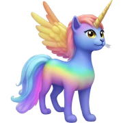 Cosmic Rainbow Alicorn cat sticker