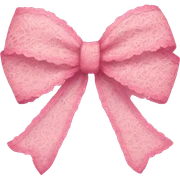pink lace bow sticker