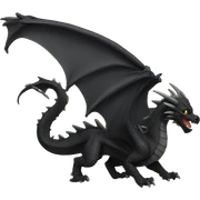 Black dragon sticker