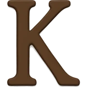 Letter K sticker
