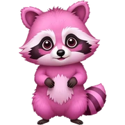 Pink raccoon  sticker