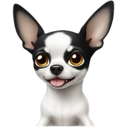 Black and white chihuahua  sticker