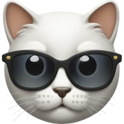 Cat with sunglasses sticker