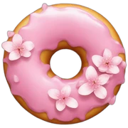 cherryblossom choco donut pink sticker
