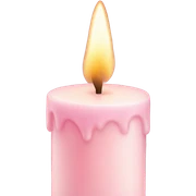 pastel pink candle sticker