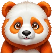 Orange panda sticker
