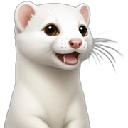 white ferret  sticker